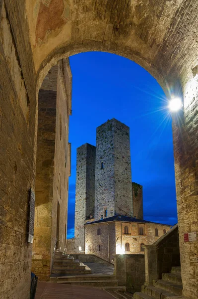 San Gimignano Medieval Village Toscana Itália Europa — Fotografia de Stock