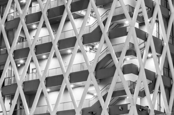 Modern binanın dış cephesi. Mimari soyut arkaplan