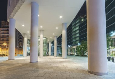 Modern mimarinin dış cephesi. soyut arkaplan oluşturuluyor