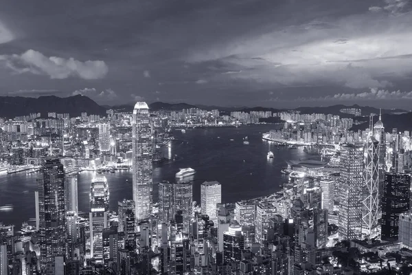 Victoria Harbor Hong Kong City Dusk — Stock Photo, Image