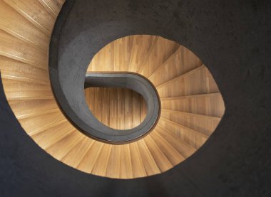 Modern spiral merdiven. Modern mimari soyut arkaplan