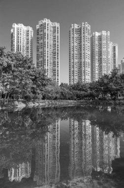 Hong Kong 'da yüksek binalar.