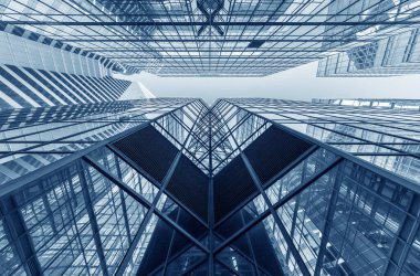 Modern mimarinin dış cephesi. Soyut arkaplan kalıbı oluşturuluyor