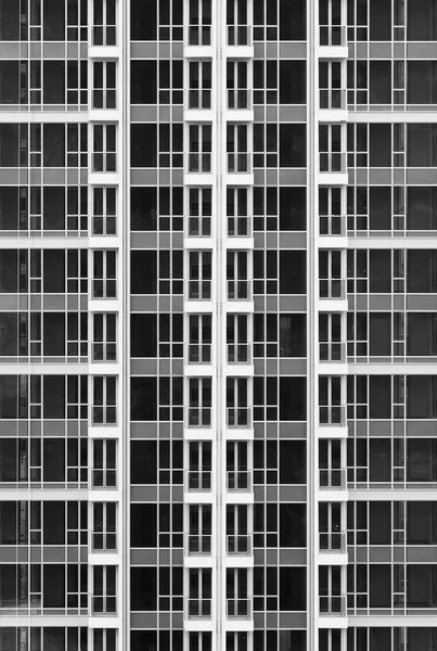 Exterior Del Edificio Residencial Gran Altura Arquitectura Moderna Patrón Fondo —  Fotos de Stock