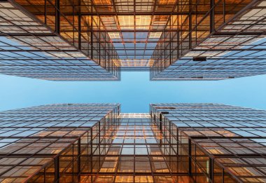 Modern ofis binasının dışı. Mimari soyut arkaplan