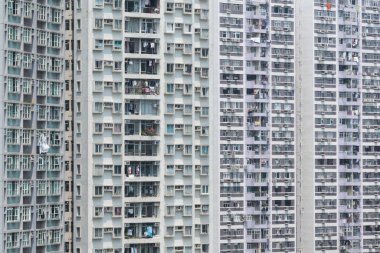 Hong Kong 'da yüksek binalar.
