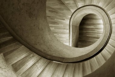 Modern spiral merdiven. Modern mimari soyut arkaplan