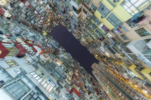 Esterno Vecchio Edificio Residenziale Nella Città Hong Kong — Foto Stock