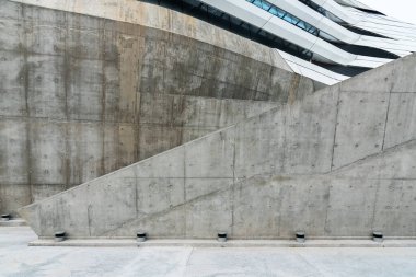 Modern mimarinin dış cephesi. soyut arkaplan oluşturuluyor
