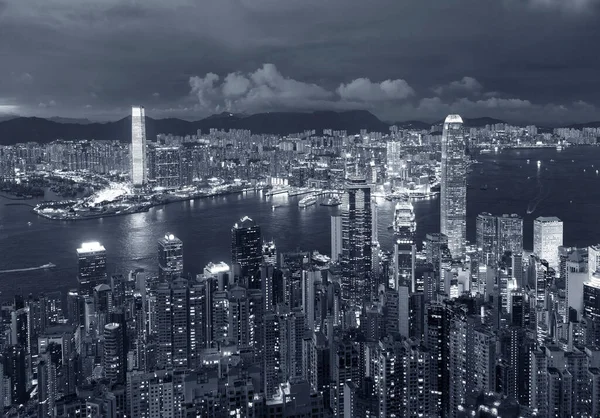 Victoria Harbor Hong Kong City Dusk — Stock Photo, Image