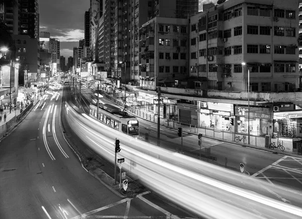 Hong Kong China May 2021 Busy Traffic Downtown Yuen Long — Stock Photo, Image
