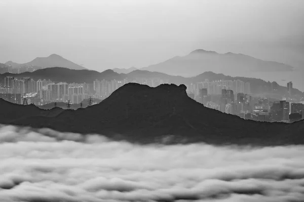 Paisaje Idílico Montaña Emblemática Lion Rock Hong Kong —  Fotos de Stock