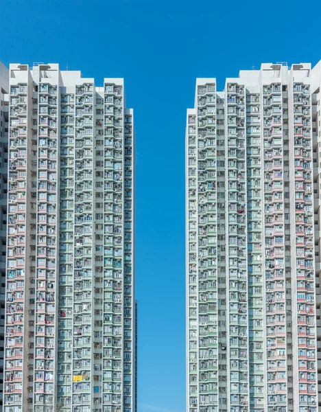 Exterieur Van Hoogbouw Residentieel Gebouw Van Openbaar Landgoed Hong Kong — Stockfoto