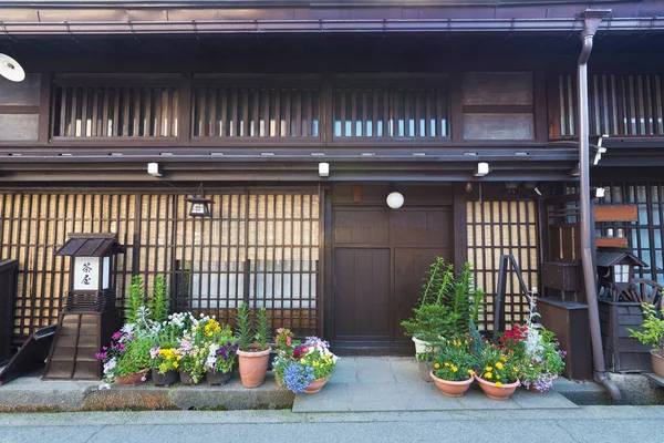 Casa Legno Nel Centro Storico Takayama Giappone Chracter Giapponese Sulla — Foto Stock