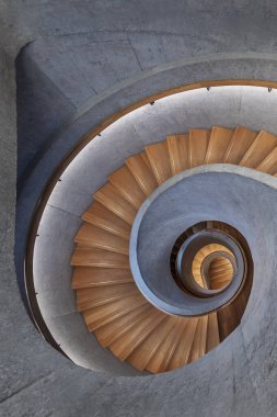 Modern spiral merdiven. Modern mimari soyut arkaplan