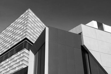 Modern mimarinin dış cephesi. soyut arkaplan oluşturuluyor