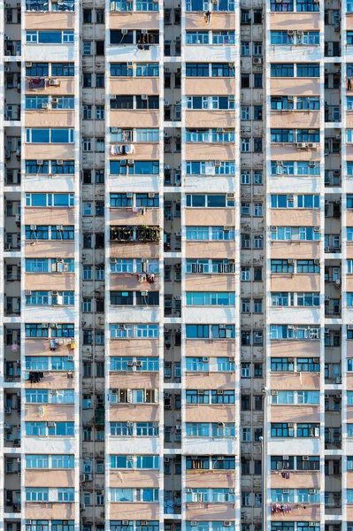 Esterno Del Vecchio Edificio Residenziale Nella Città Hong Kong — Foto Stock