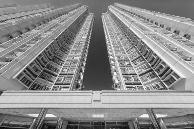 Hong Kong 'da yüksek binalar.