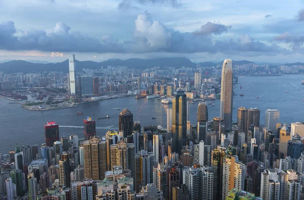 Victoria Porto Della Città Hong Kong — Foto Stock