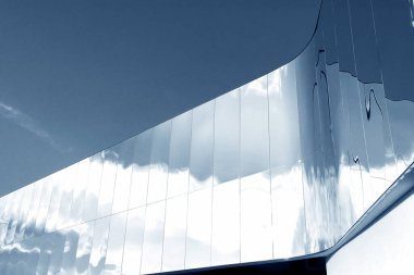 Modern mimarinin dış cephesi. soyut arkaplan oluşturuluyor