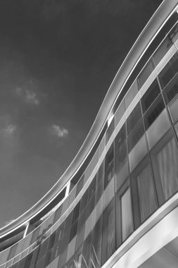 Modern mimarinin dış cephesi. soyut arkaplan oluşturuluyor