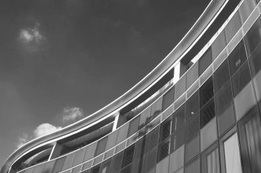 Modern mimarinin dış cephesi. soyut arkaplan oluşturuluyor