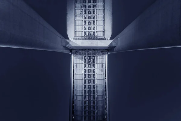 Details Der Brücke Von Unten Betrachtet Abstrakter Hintergrund — Stockfoto