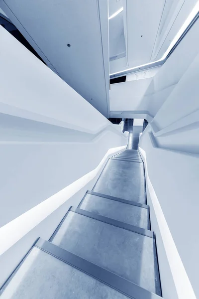 Escalera Arquitectura Futurista Edificio Moderno Fondo Interior — Foto de Stock