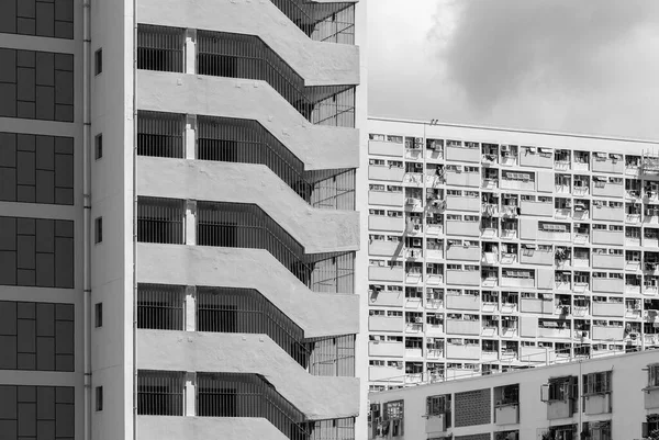 Exterior Edifício Residencial Arranha Céus Propriedade Pública Cidade Hong Kong — Fotografia de Stock