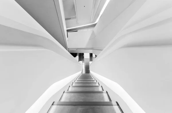 Сходи Футуристичній Архітектурі Сучасний Фон Інтер Єру Будівлі — стокове фото