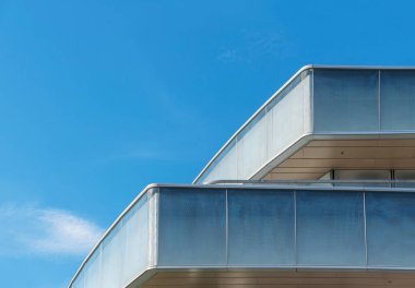 Modern mimarinin dış cephesi. soyut arkaplan oluşturuluyor