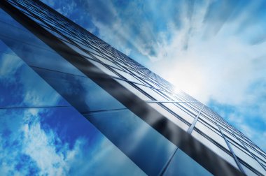 Modern mimarinin dış cephesi. soyut arkaplan oluşturuluyor