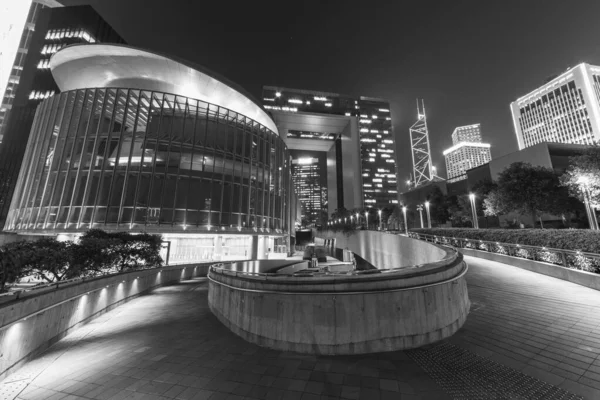 Belvárosában Hong Kong Város Éjjel — Stock Fotó