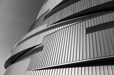 Modern mimarinin dış cephesi. soyut arkaplan oluşturuluyor