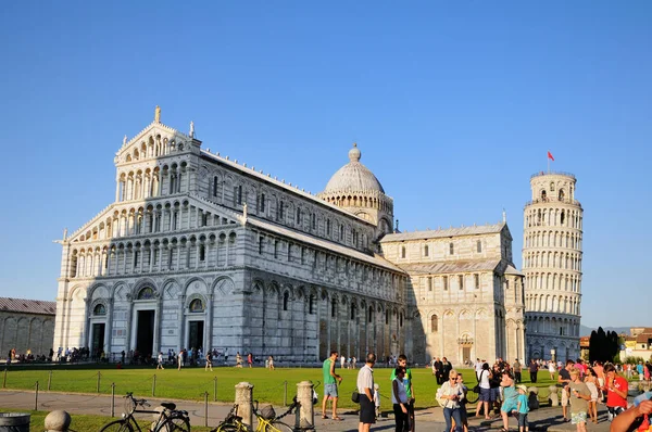 Leaning Tower Pisa Cathedral Tuscany Italy — стокове фото