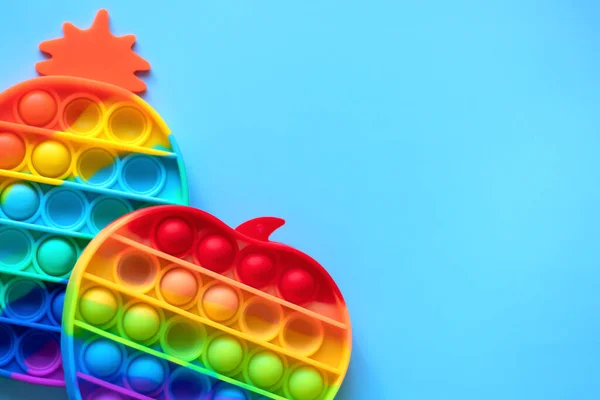 Pop Moda Brinquedos Stress Fidget Para Crianças Forma Abacaxi Multicolorido Fotografias De Stock Royalty-Free