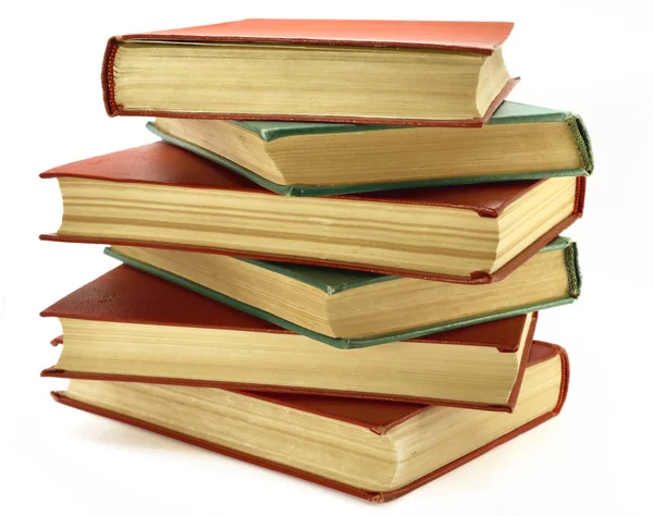 The old the yellowed books on white background — Stock Photo, Image