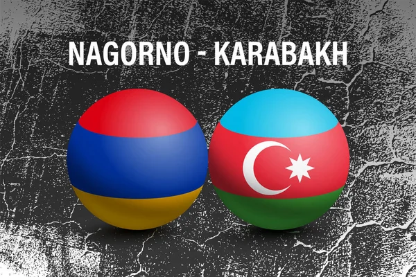 Nagorno-Karabakh. Tanda dalam bentuk bola. - Stok Vektor