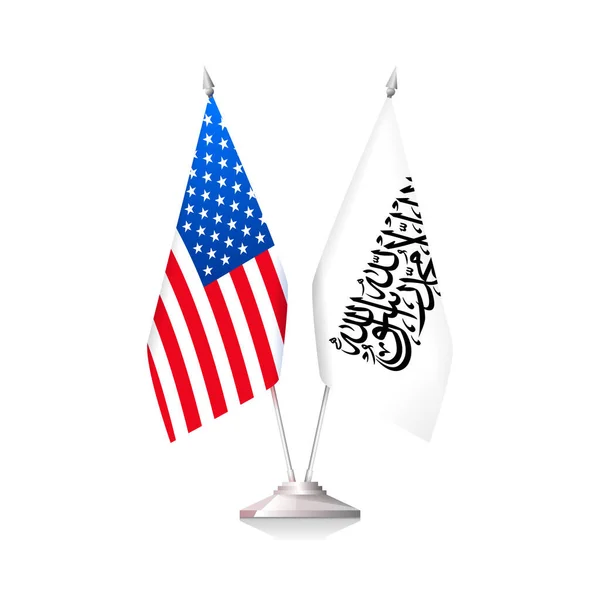Vlajky USA a Islámského emirátu Afghánistánu — Stockový vektor