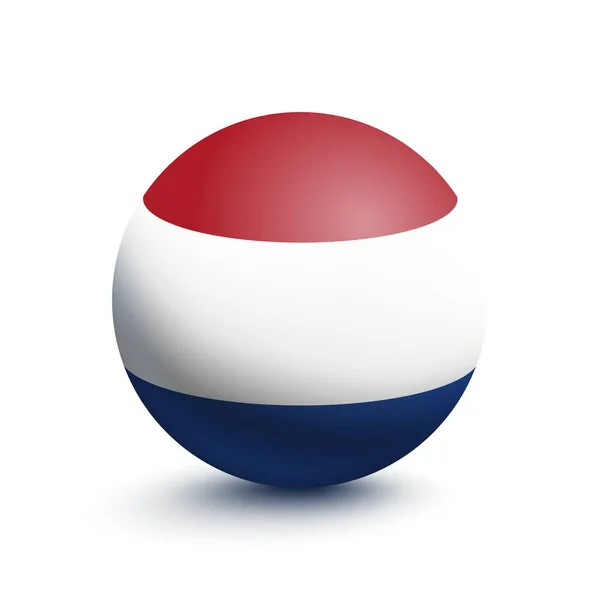Флаг Нидерландов в виде мяча — стоковый вектор