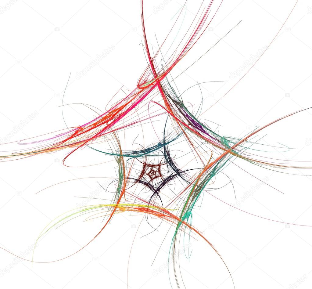 Reticolo di frattalo astratto pentagonale a spirale di disegno a Reticolo di frattalo astratto pentagonale a spirale di disegno a matita — Foto di cj3333