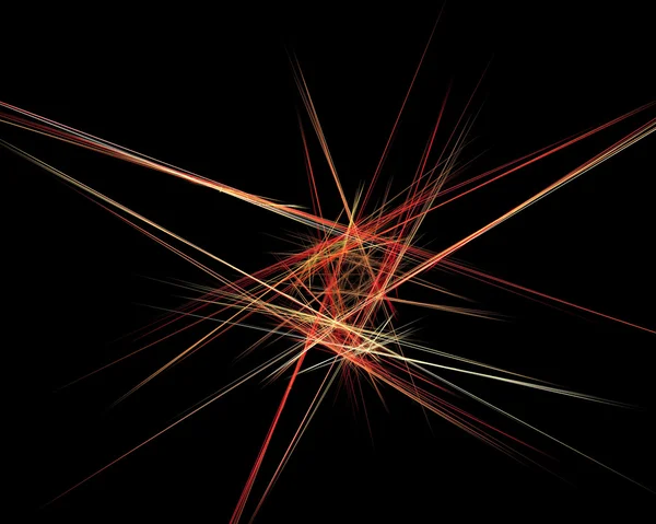 Абстрактный фрактальный рисунок - лазерные лучи на черном фоне Лицензионные Стоковые Изображения