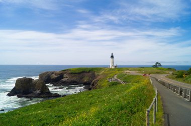 Newport, Oregon, USA, June 10, 2020, Yaquina Head Lighthouse, Yaquina Head Outstanding Natural Area. clipart