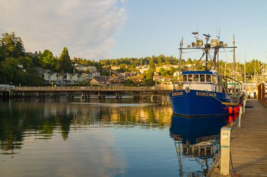Newport, Oregon, ABD, 10 Haziran 2020. Newport Limanı. Balıkçı tekneleri.