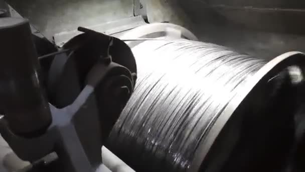 线路机 生产设备的转动部件 旧工厂 — 图库视频影像