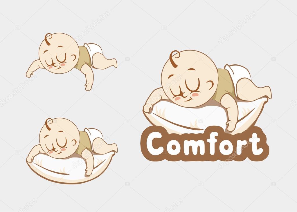Logo with a baby, comfort