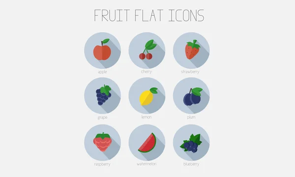 meyve düz simgeler