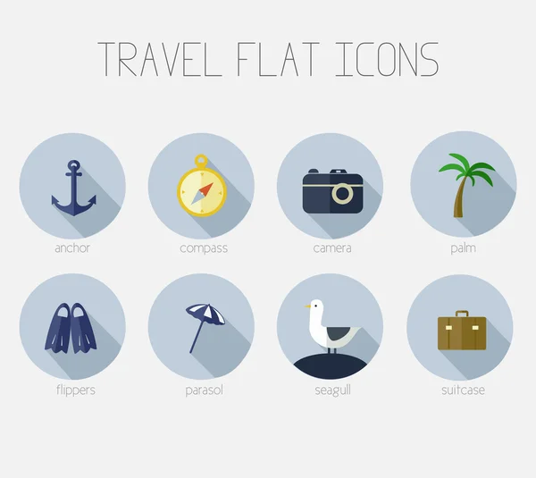 seyahat düz simgeler