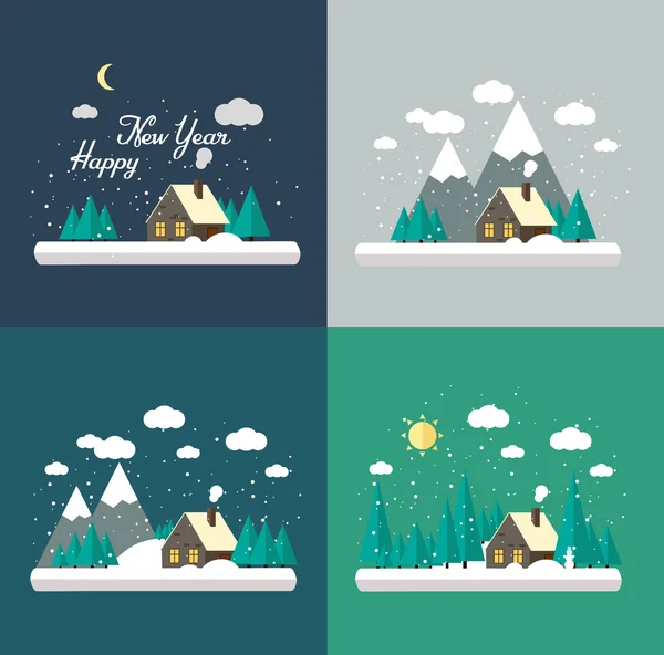 House - düz, illüstrasyon