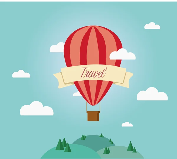 Düz illüstrasyon seyahat